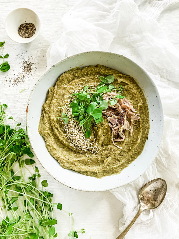 Slowcooked Smokey Hamhock and Pea Soup