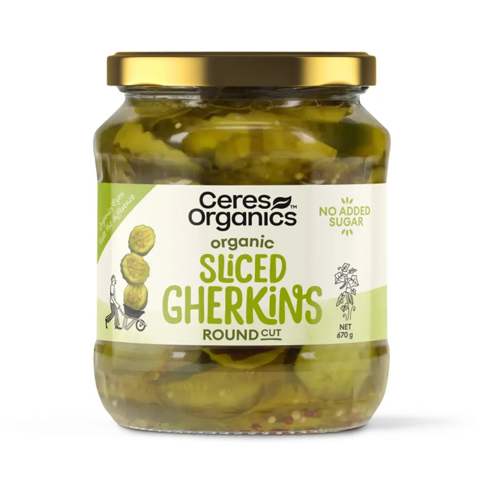 Organic Gherkins - Sliced